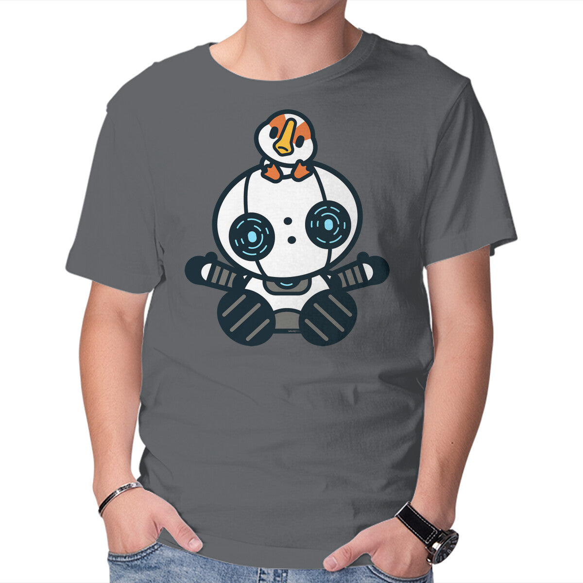 Unisex Crew Neck T-Shirt Hello Gosling Graphic Short Sleeve Casual Tee M