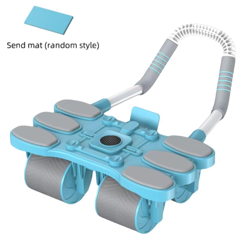 4 Wheels 6 In 1 Exercise Wheels Automatic Rebound Exercise Roller Upgrades Workout Wheel Home Gym