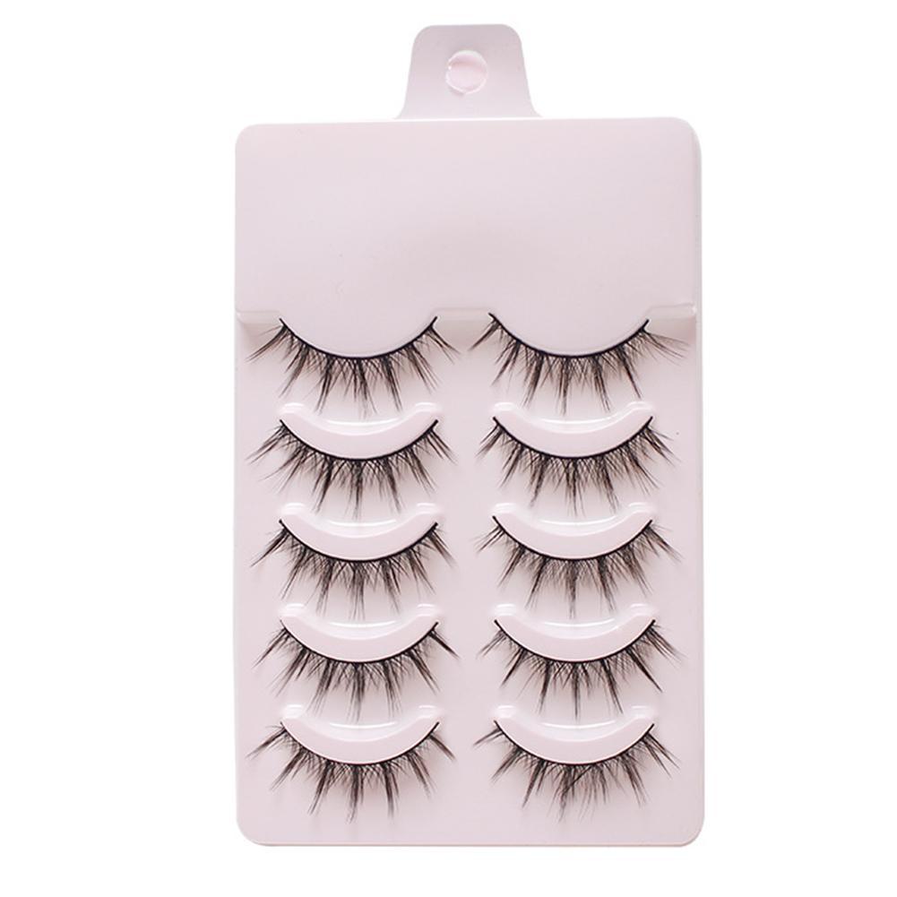 Natürliche Falsche 5 Paare Wimpern Sets Dicke Falsche Verlängerung Cosplay Make-up Augen Voll Cosm V3S4