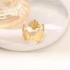 18K Non-fading European and American Irregular Hollow Ring - Versatile Fashion Hand Jewelry Design