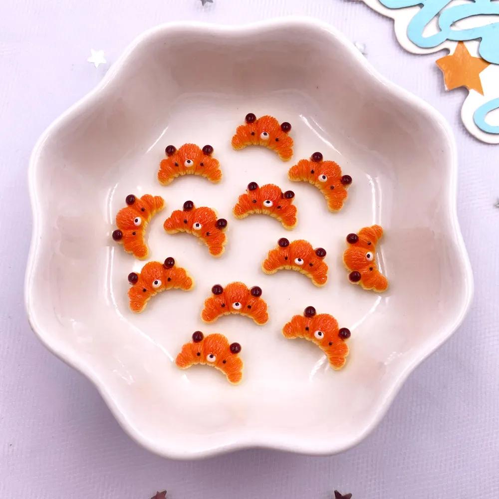 50pcs Resin Colorful Mini 3D Simulated Bread Nail Art Decor Donuts Pizza Biscuit Flat Back Scrapbooks DIY Jewellery Decor Crafts