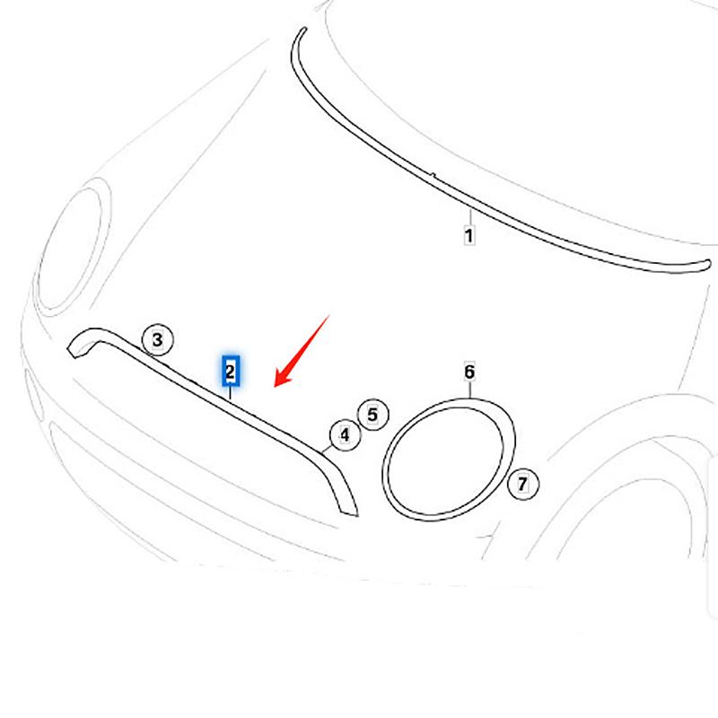 Hochwertiger Frontstoßfänger Wabengitter Mesh Äußere Zierleisten Passend für BMW MINI R55 R56 R57 2007-2015 51132751040,51112751624