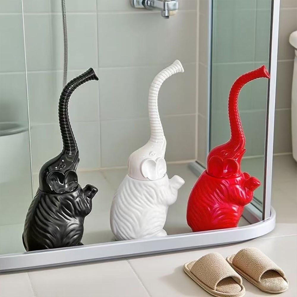 Long Handle Toilet Brush and Holder Space Saving Elephant Toilet Brush for Bathtub