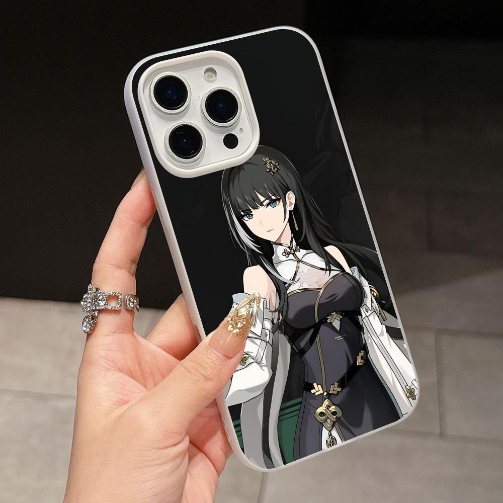

Wuthering Waves Baizhi Phone Case for iPhone 17 16 15 14 13 12 11 Air Pro Max Plus Jelly Double layer White Cover iPhone 16