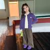 Girls Kids Heart Embroidered Knit Cardigan Casual Children Fall Outerwear