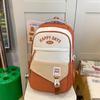 College Rucksack Mittelschüler Schultasche Damen Farbkontrast Große Kapazität Rucksack