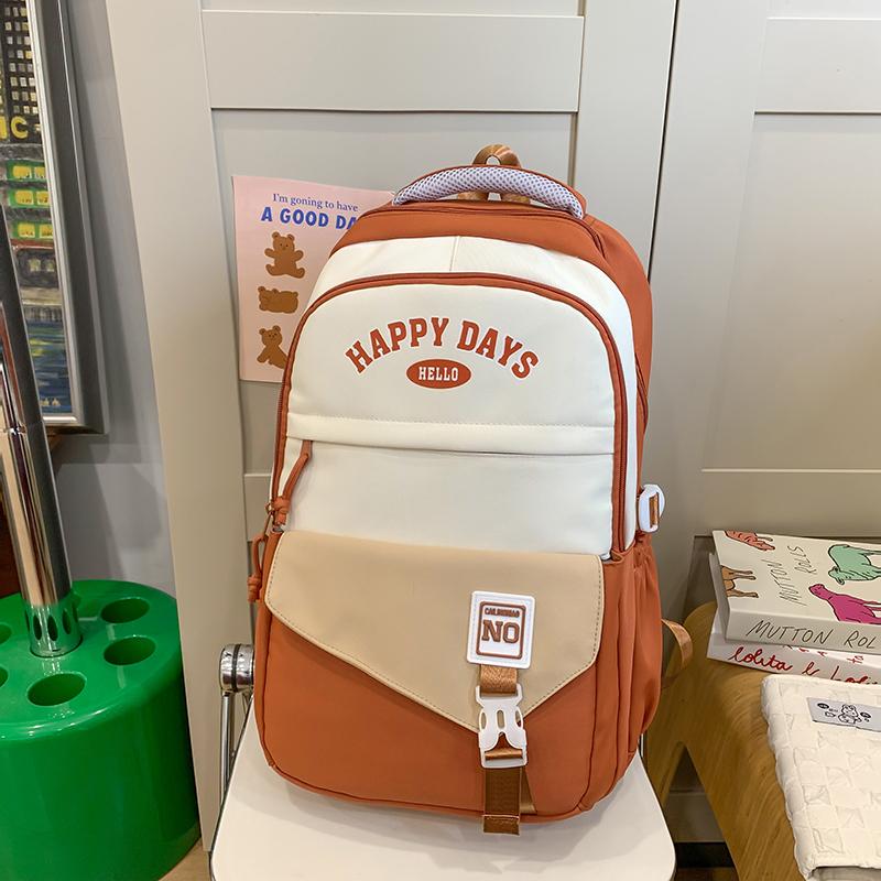 Rucsac pentru colegiu Geantă de școală pentru elevi de gimnaziu Rucsac de mare capacitate în contrast de culoare