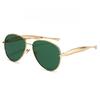 Oval Sunglasses with Metal Frame Retro Premium Trendy Sun Glasses High-Quality UV400 Protection Elegant for Daily Use