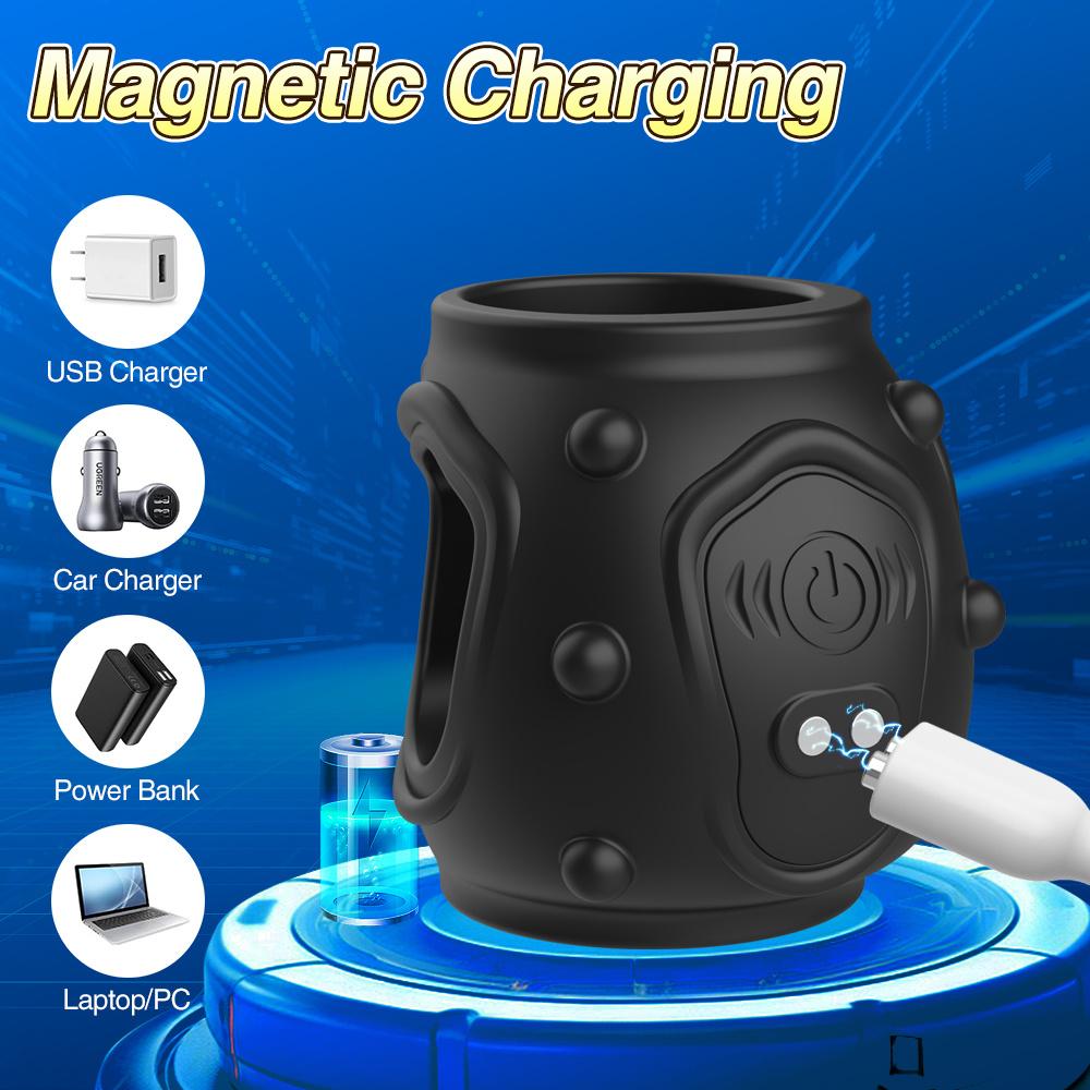 Cock Ring Vibrator Penis Extender Sex Toy For Couple Penis Sleeve Massager For Men Delayed Ejaculation Stimulator Penis Enlarger