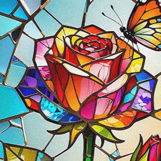 Vintage Geometrische Fenster Sichtschutzfolie Wasserdicht Wiederverwendbar UV Sonnenschutz Glasaufkleber Abdeckung Dekorativ Mattiert Buntglas Statisch Haftend
