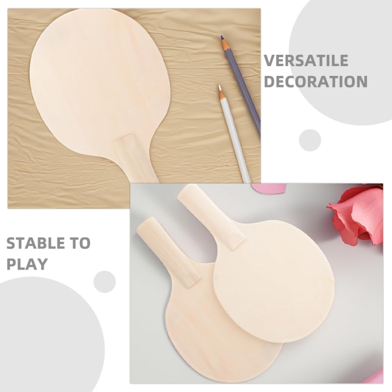 CALLARON Table Tennis 6 Wooden Blank Paddles for Unfinished Craft DIY Sports Game Gift Rackets, Kids,