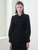 NOUVE Front Shirring Shirts Dress - Black