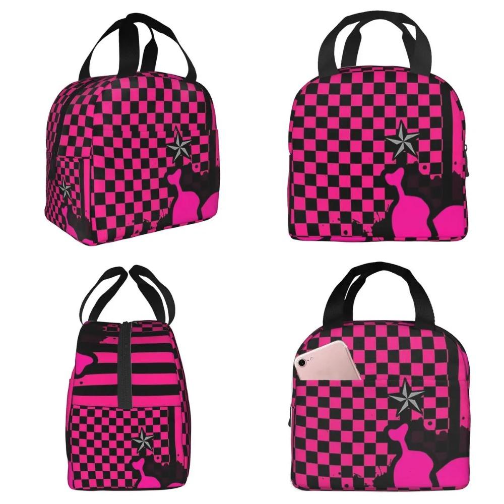 Punky Pink Emo Insulated Lunch Bag for Kids School Cooler Thermal Food Box Tote Portable Lunch Boxes Container