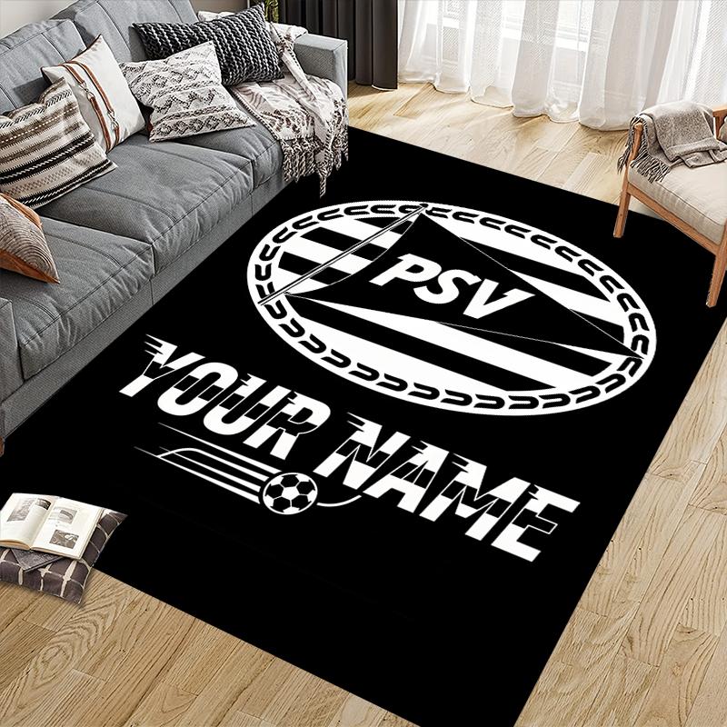 Custom Name,PSV Home Sofa Decoration for Living Room & Bedroom, Non‑Slip Play Flannel Floor Mat for Game Room