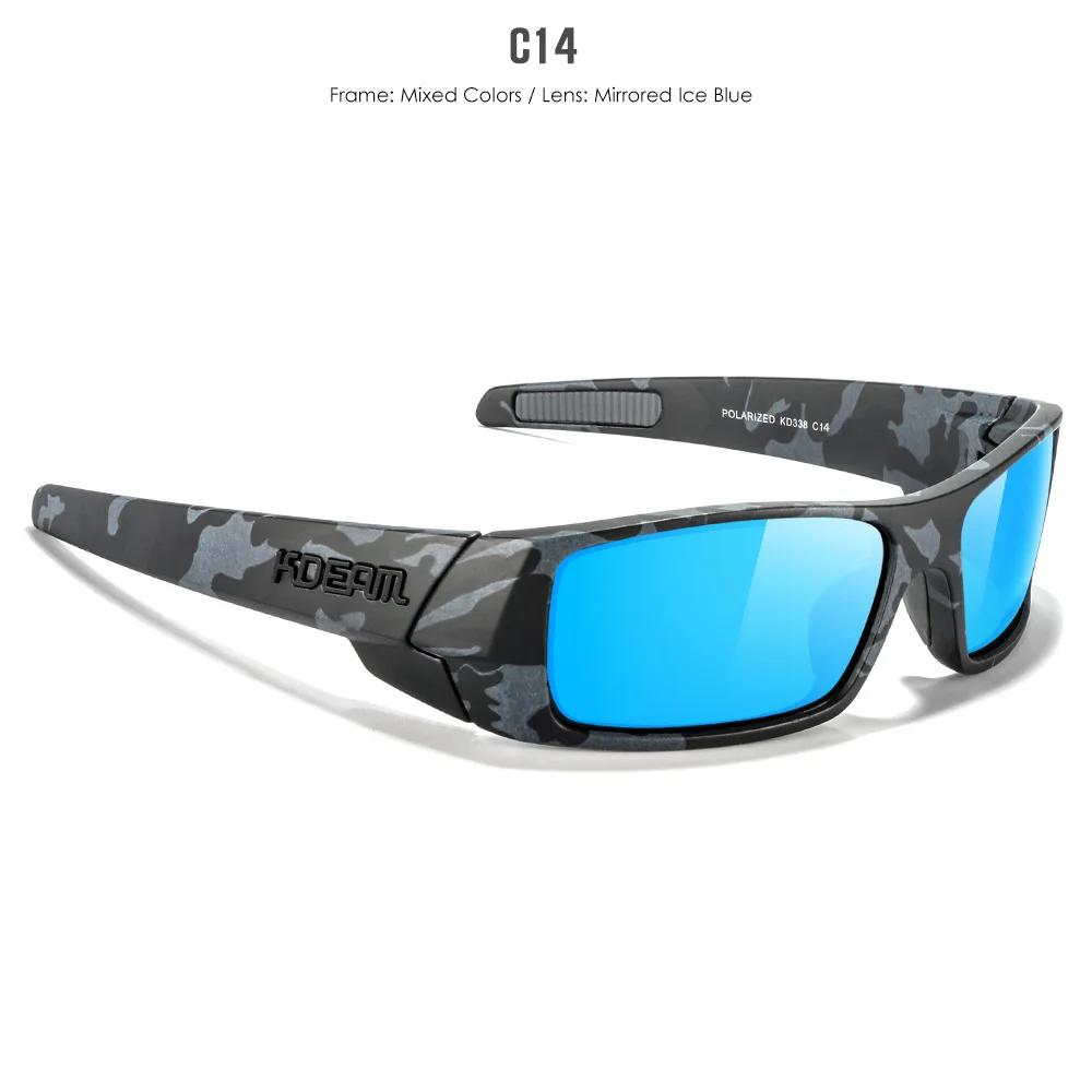 KDEAM Polarized Sun Glasses Men Women Driving Shades Male Rectangular Sunglasses Hiking Versatile Eye Protection UV400 Eyewear