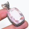 Natural Pink Kunzite Gemstone 925 Sterling Silver Jewelry Pendant 1.97" AP-14301