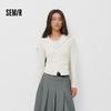 Semir Women's Short Lace Hooded Slim Fit Long Sleeve T-Shirt
