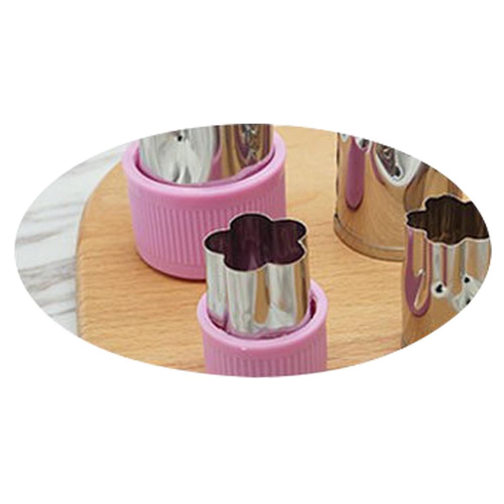 

Набор для фигурной нарезки овощей из нержавеющей стали, 8 шт розовый