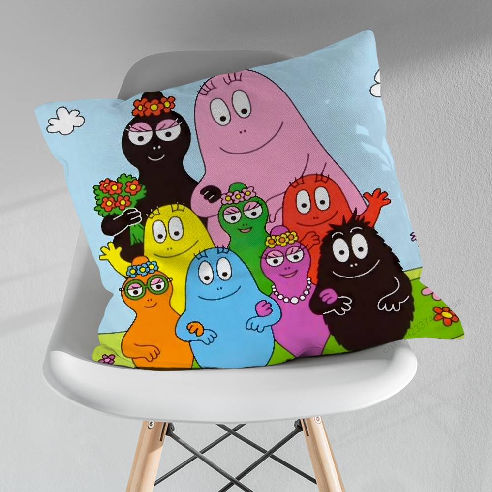 France BBarbapapa Art Throw Pillow Case Living Room Sofa Cushion Cover For Home Bedroom Decoration Protector