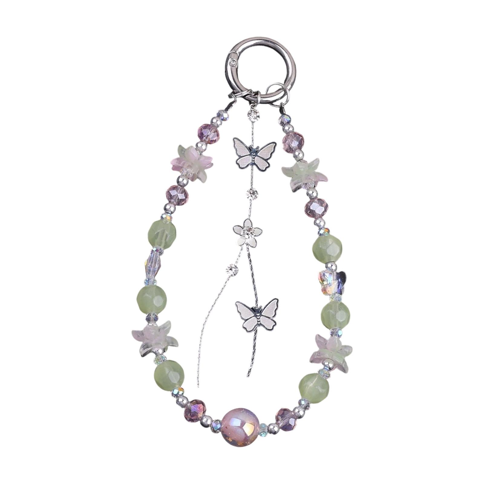 

Стильные брелоки-подвески в виде бабочки и цветка с кристаллами, идеально подходящие для придания шарма сумочкам и рюкзакам
