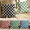 Fashion Checkerboard Plaid Classic Trendy Textile Cushion Cover Pillowcase Antidustmite Living Room Sofa Decor Cushion Room