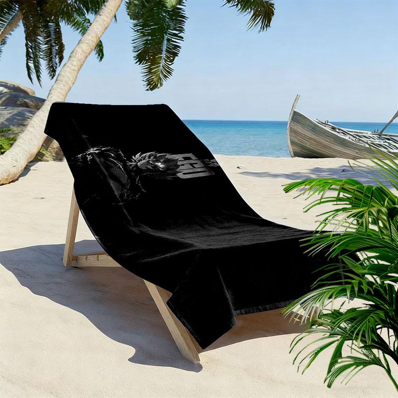 Son Goku Print Beach Towel, Large Soft Quick Dry Towel for Beach Camping Swimming