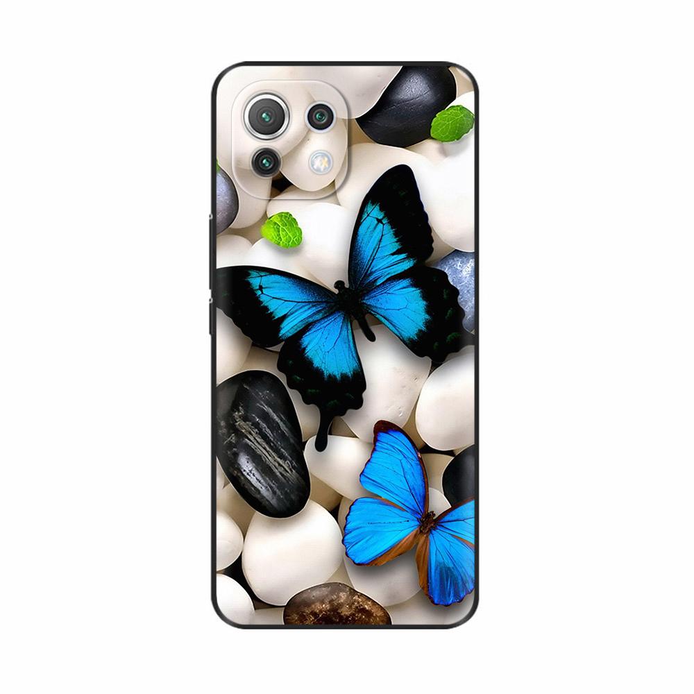 For Xiaomi Mi 11 Lite 5G NE Case Painted Soft Silicon Phone Back Cover For Xiomi Mi 11 Lite Case Mi 11 Lite Mi11 11i Shell Cover