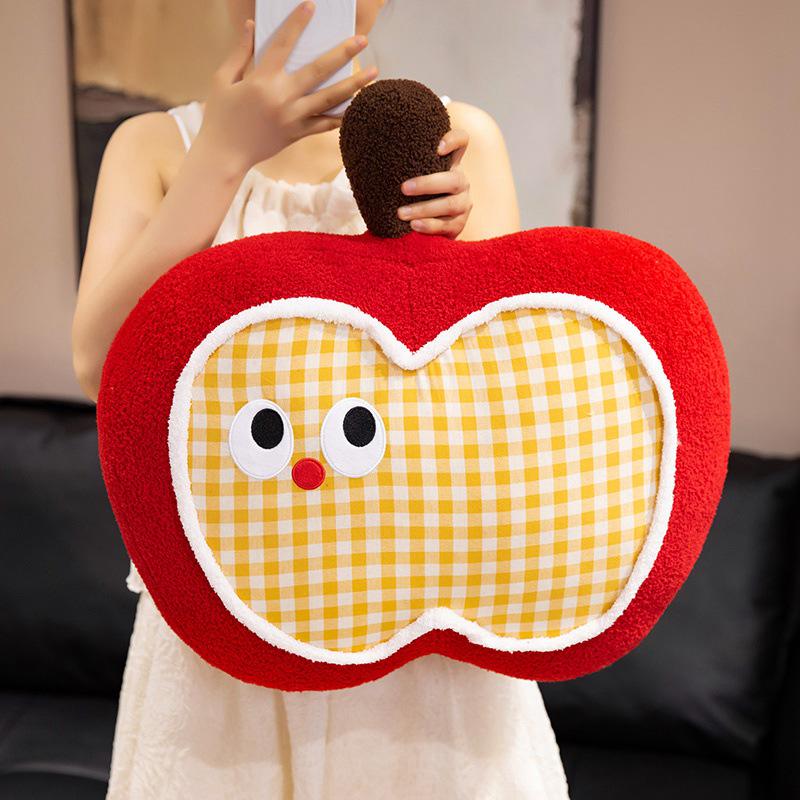 Creative Apple Pillow Sofa Decor: Tatami Backrest & Office Cushion for Dorms & Bedside