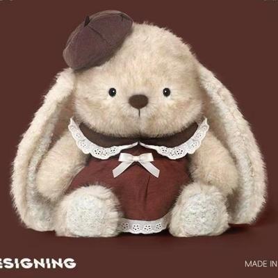 Peluche Lapin Noyer Poupée Lapin Mignonne Poupée Oreiller de Sommeil Poupée Cadeau d'Anniversaire Fille