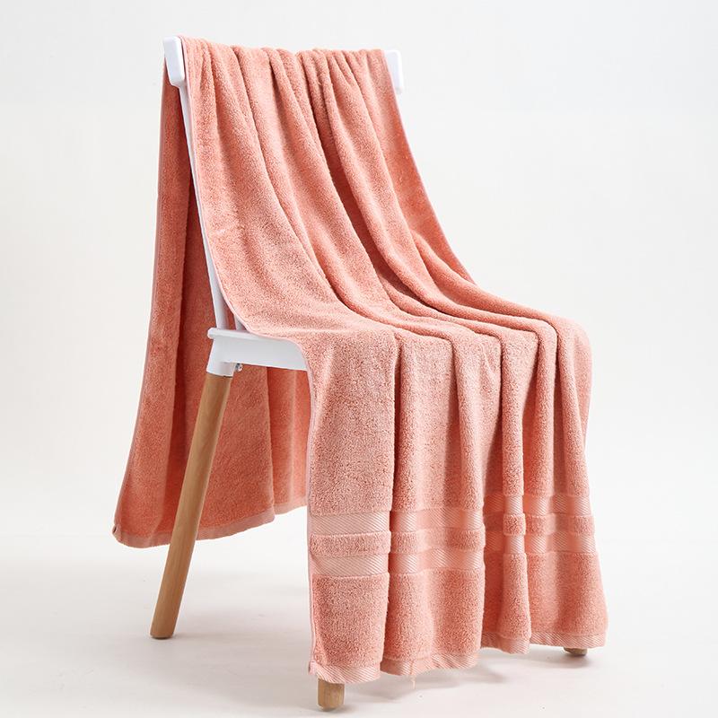 

Банное полотенце из бамбукового волокна 32 пляжных полотенца Трансграничное гостиничное домашнее утолщенное банное полотенце для взрослых класса А с впитывающим действием оптом. 90*180cm лосось розовый