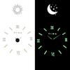 DIY Clocks Removable Art Decal Home Decor Living Room Quartz Needle Hot 3D Luminous Wall Clock Mirror Wall Stickers Creative 1