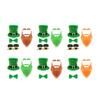 Chapéu Verde de Leprechaun Sobrancelha Bigode Gravata Sapatos Cobertura Conjunto Acessórios de Fantasia Dia de São Patrício Fantasia de Leprechaun