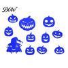 Halloween Theme Wall Stickers for Kids 11Pcs Pumpkin Mirror Stickers, Self-Adhesive Acrylic Ghost Decals, DIY Removable PVC Art Classroom Decor
