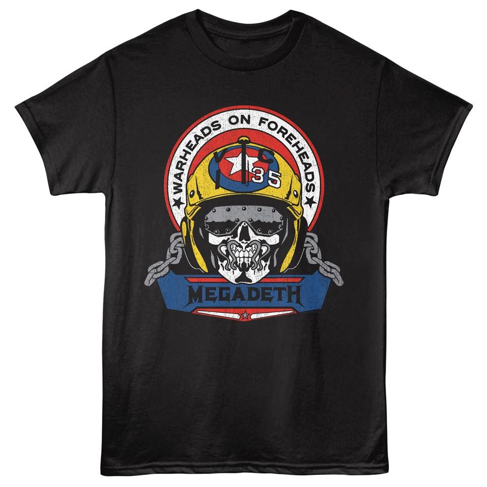 Megadeth Thrash Vic 35 Fighter Pilot Helmet Warheads On Forheads Men s T Shirt Unisex T-Shirt S