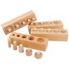 Montessori Cylinder Socket Puzzles Toy Baby Development Practice And Senses Preschool Educational Wooden Toys For Children