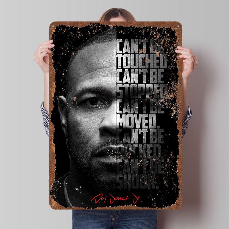 Roy Jones Jr Boxer Metal Posters Custom Vintage Metal Signs Wall Art Retro Tin Plaque for Man Cave Decoration Bedroom Desk Decor