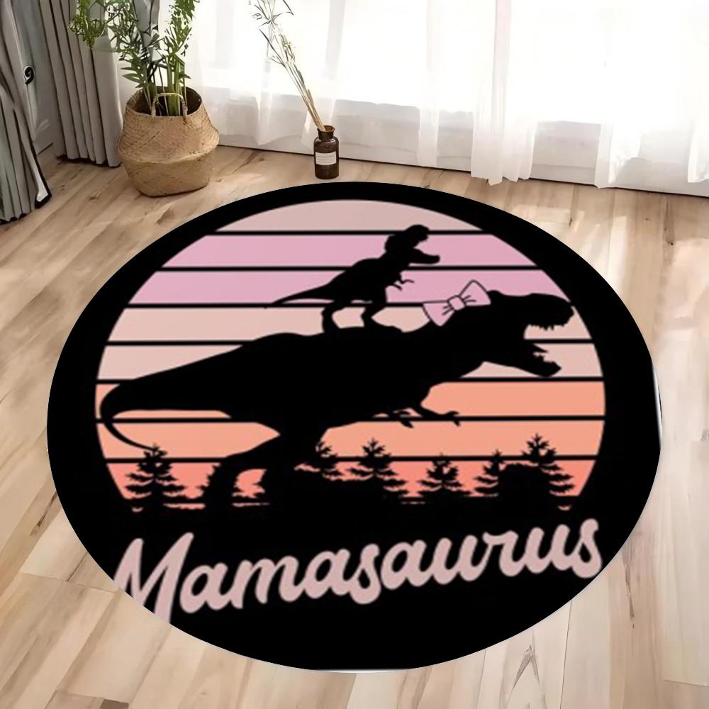 MINISO Disney JURASSIC PARK Dinosaur Round Carpet Non-slip Rugs for Home Living Room Rug Washable Bedroom Floor Mat Gift