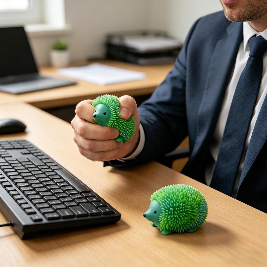 Sensory Squeeze Toy Boredom Relief Dough Animal Craft Soft Slow Rising Hedgehog Stress Toy for Adults Students Play Indoor Work