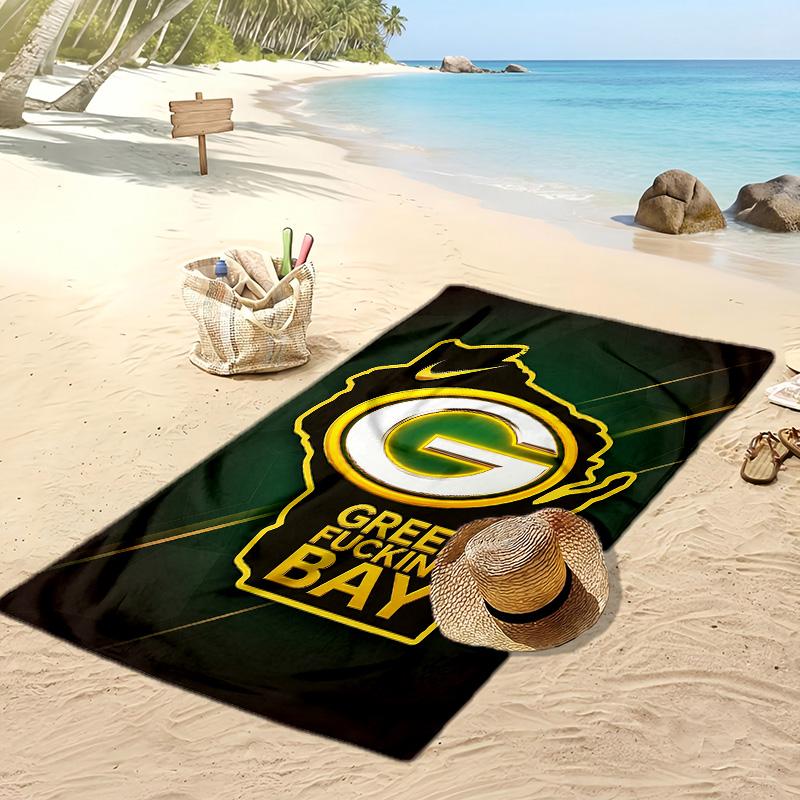 Green Bay Packers Print Beach Towel Soft Portable Quick?dry Towel For Pool Summer Vacation Outdoor Sport