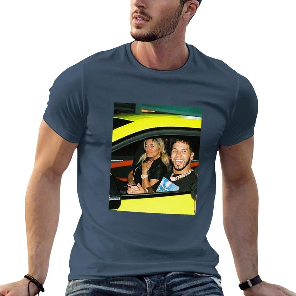 Anuel AA Karol G TShirt men t shirt cotton 100 t shirts for man cotton funny TShirt