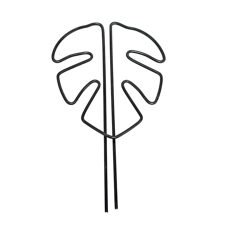 

1pc Black Monstera-shaped Support Lightweight Easy To Install Reusable Plant Growth Stake Gardening Product Suitable For Gardens