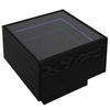 Coffee Table Black Oak Look 40 X 40 X 30 Cm Wood Based Material