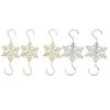 5/10Pcs Christmas Hook Snowflake Design Stainless Steel Hooks Winter Theme Home Holiday Decor Accessory