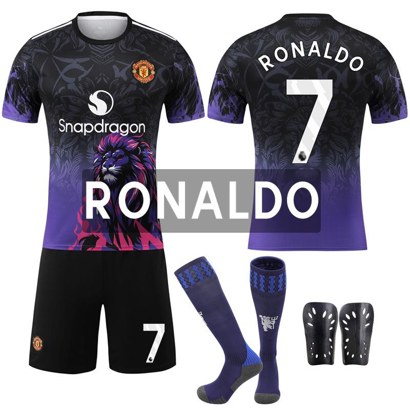 2526 Blue Purple Lion Pattern No. 17 Ganacho 16 Yadma Red Devils Special Commemorative Edition Football Suit Set