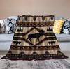 Coperta di Flanella con Alci Vintage Coperta Stile Cottage Country Vintage Adatta per Divano Sedia Letto