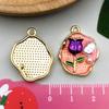Monet Garden Oil Painting Pearl Pendant Keychain & Jewelry Set