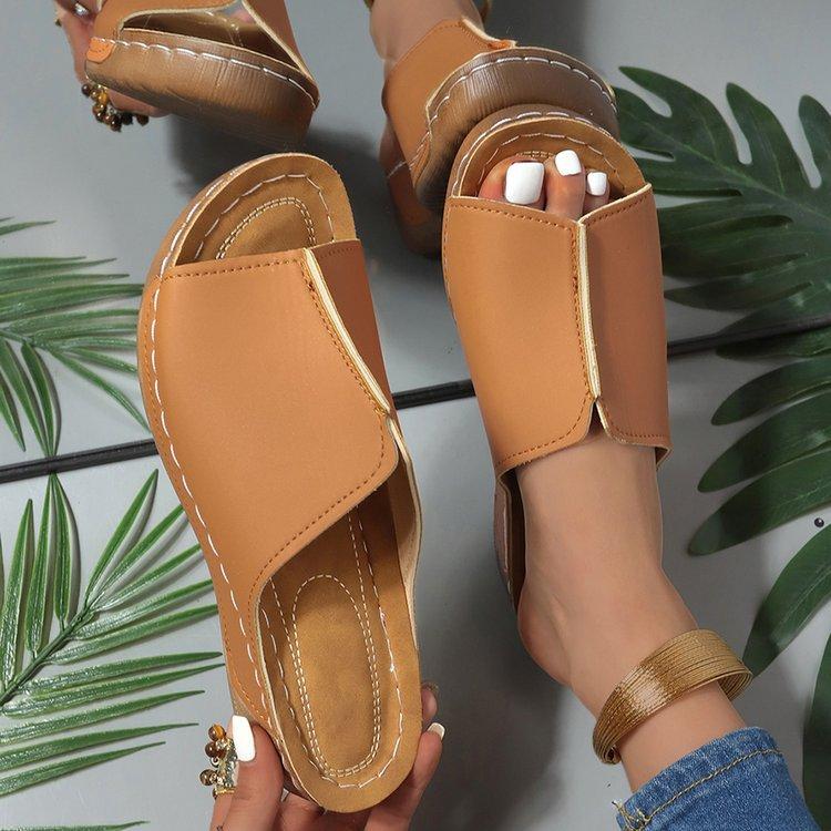 South East Asia New Women's Slippers Summer Comfortable Simple Wedge Slippers Sandals