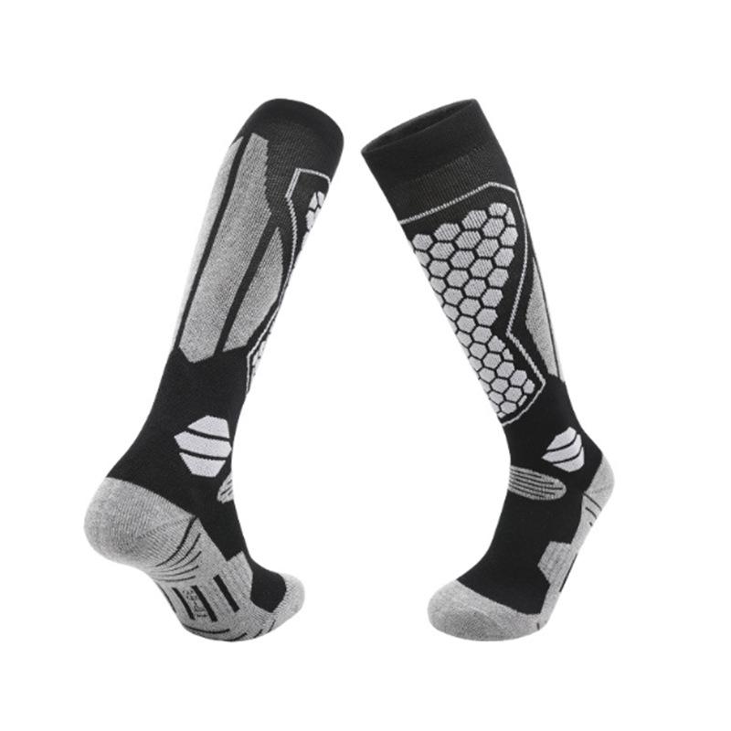 Unisex Merino Wool Ski Socks - Thick, Long Tube for Autumn/Winter, Anti-Cold for Warmth