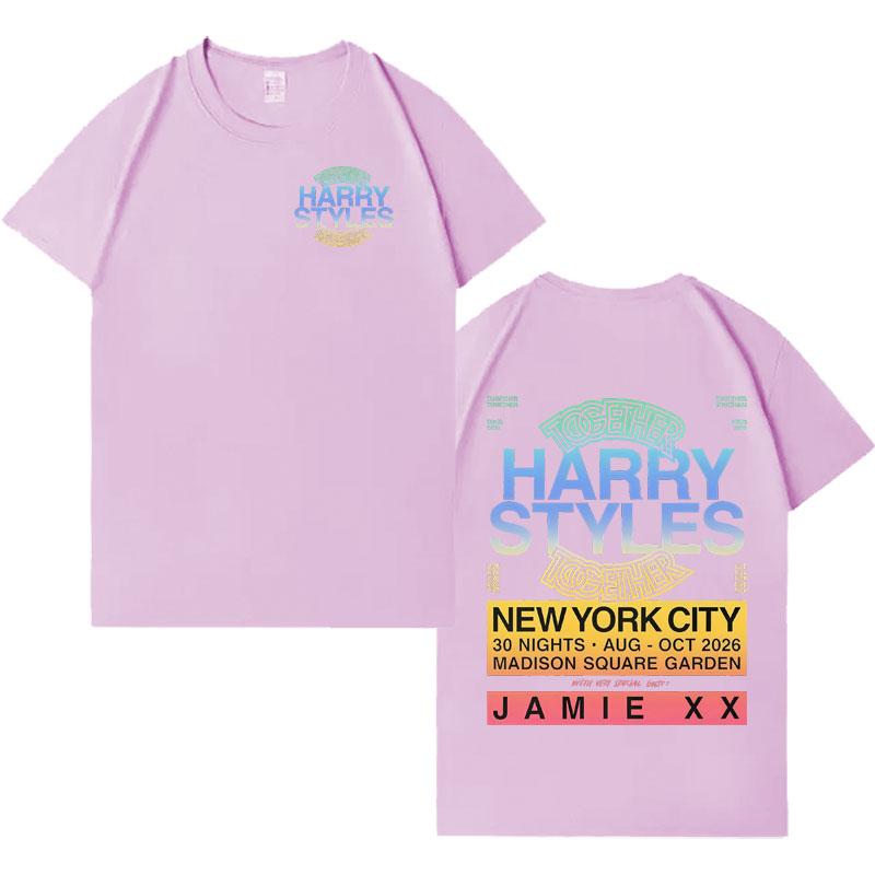 Singer HarryStyle Trendy Album Together Tour Tshirts Aesthetic Pop T Shirt Mens Women Harajuku Loose Oversized Casual T Shrits