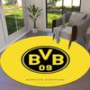 Borussia Round Area Rug,Carpet Rug for Living Room Bedroom Sofa Playroom Decor,Non-slip Floor Mat